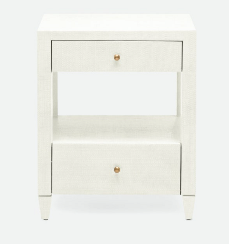 Conrad Nightstand in faux raffia