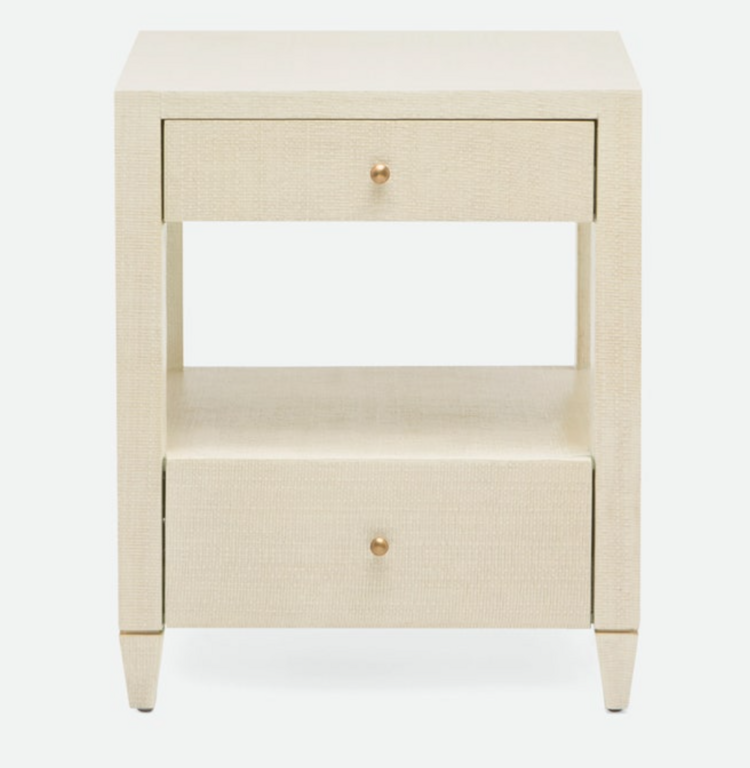 Conrad Nightstand in faux raffia