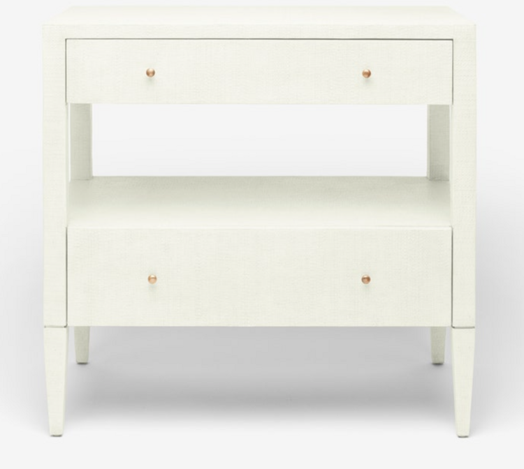 Conrad Nightstand in faux raffia