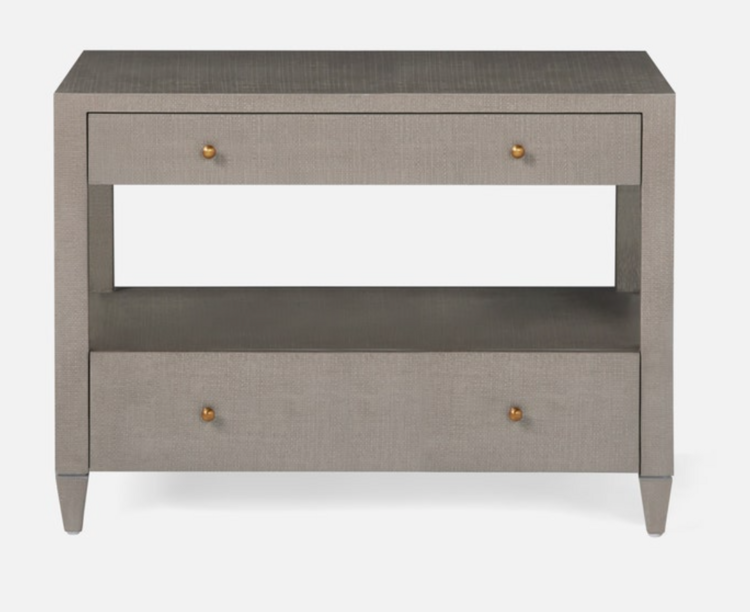Conrad Nightstand - faux raffia