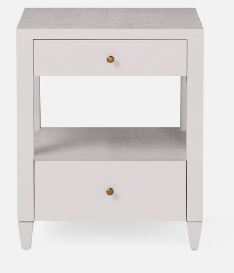 Conrad Nightstand in faux raffia