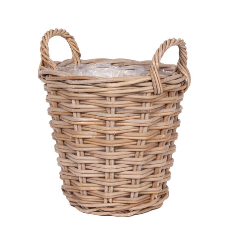 Grey Bushel Basket or Planter