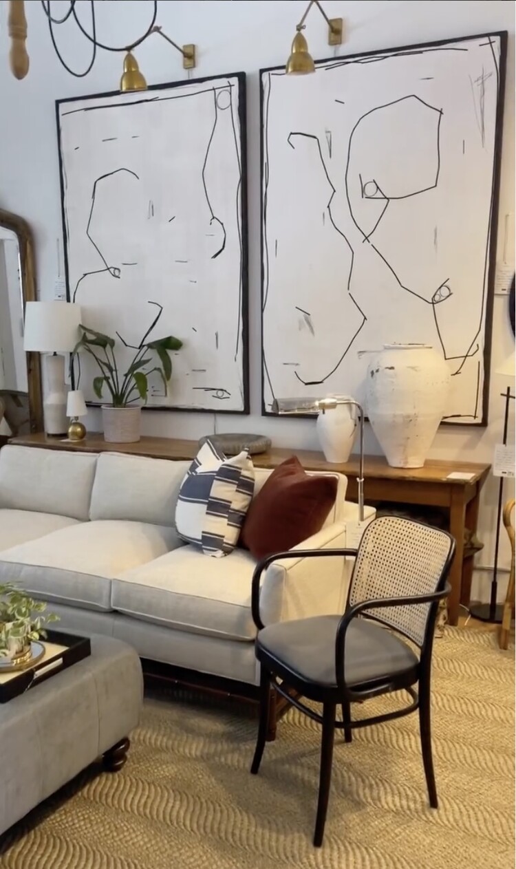 White-Wash Rattan Flower Baskets