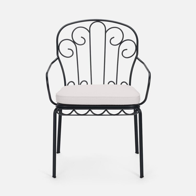 Esmeralda Outdoor Dining Chair with seat cushion