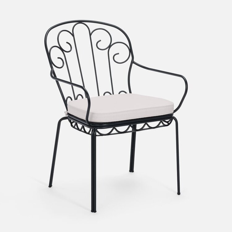 Esmeralda Outdoor Dining Chair with seat cushion