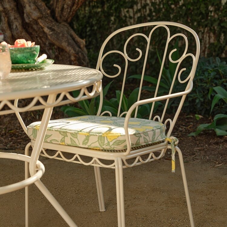 Esmeralda Outdoor Dining Chair with seat cushion