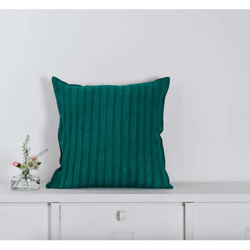 Emerald Green Stripe Cushion