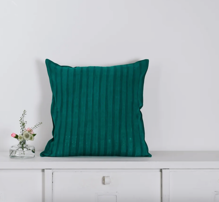 Emerald Green Stripe Cushion