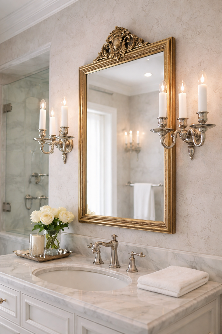 Antique Silver Wall Sconce