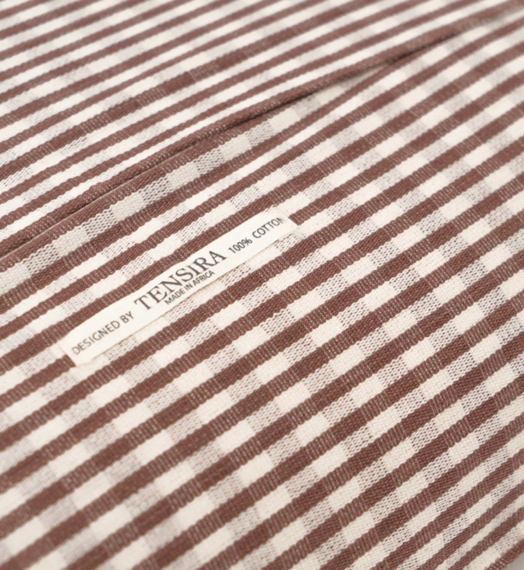Tensira Brown Gingham Cushion