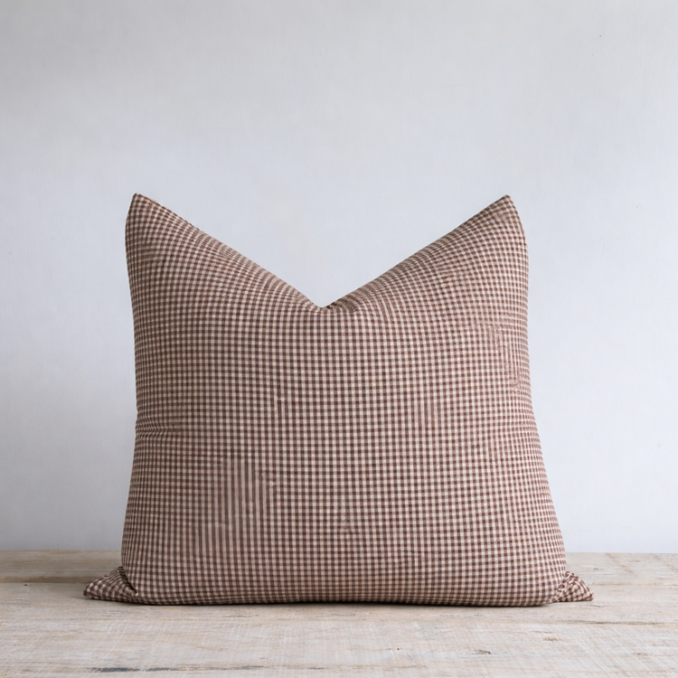 Tensira Brown Gingham Cushion