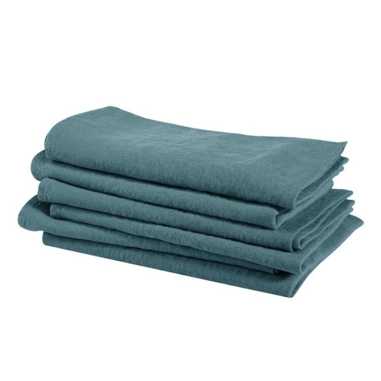 Linge Particulier Ocean Blue French Linen Napkins (set of 6)