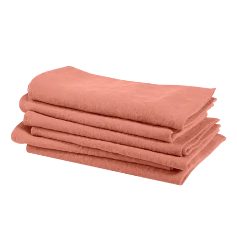 Linge Particulier Peach French Linen Napkins (set of 6)