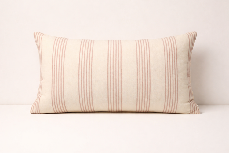 Left Bank Stripe Cushion - Pink Stripe