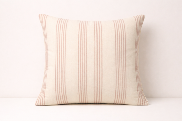 Left Bank Stripe Cushion - Pink Stripe