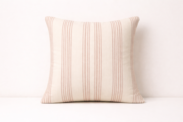 Left Bank Stripe Cushion - Pink Stripe