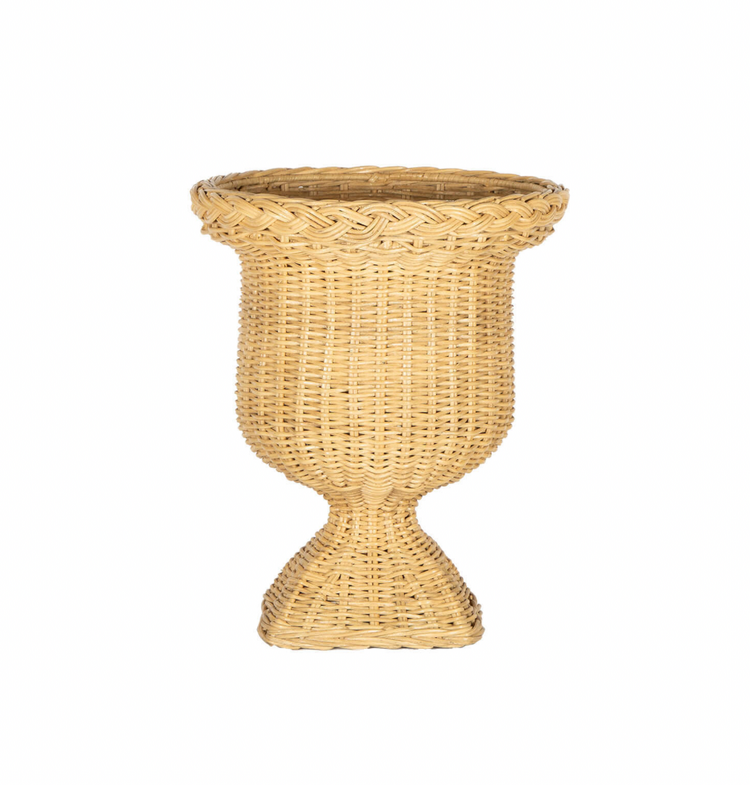 Fitrit Rattan Urn Planter & Pedestal Stand Option