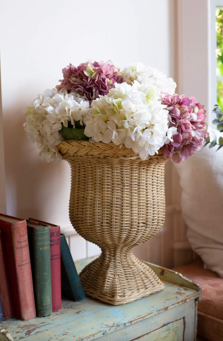 Fitrit Rattan Urn Planter & Pedestal Stand Option
