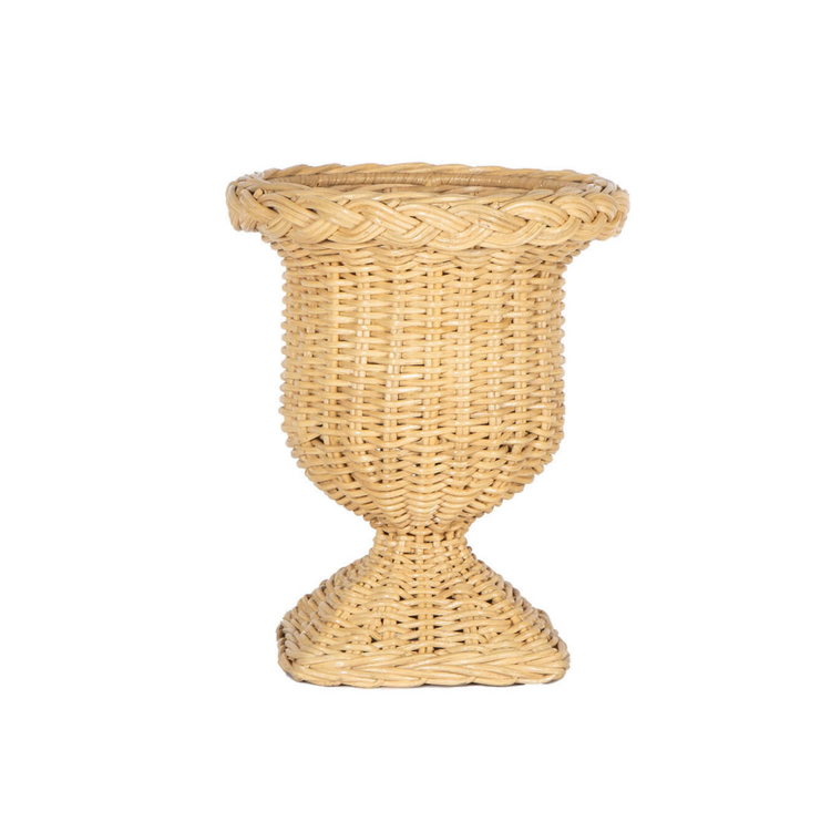 Fitrit Rattan Urn Planter & Pedestal Stand Option