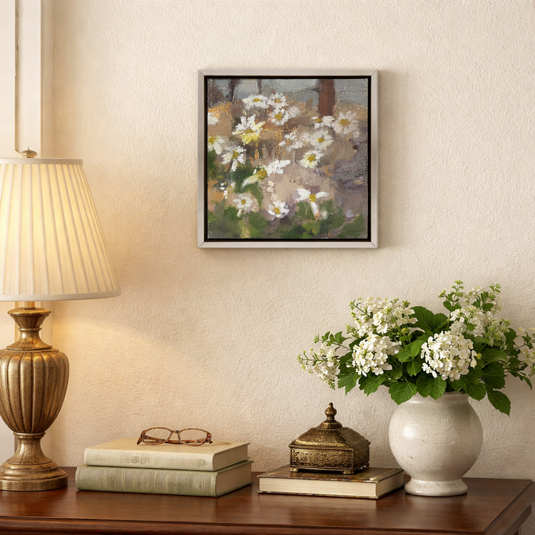 Maria Josenhans Daisies, oil painting