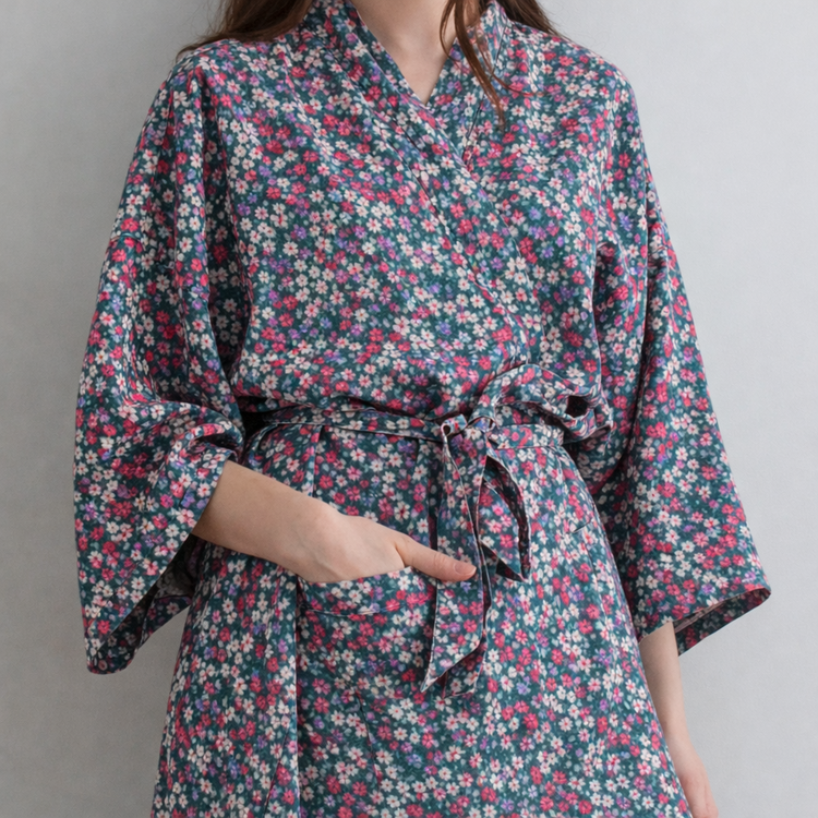 Linge Particulier French Linen Kimono Robe