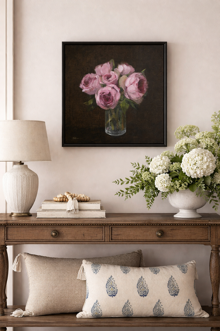 Shirley Claire Williams 'Cinder Rose' Oil Painting