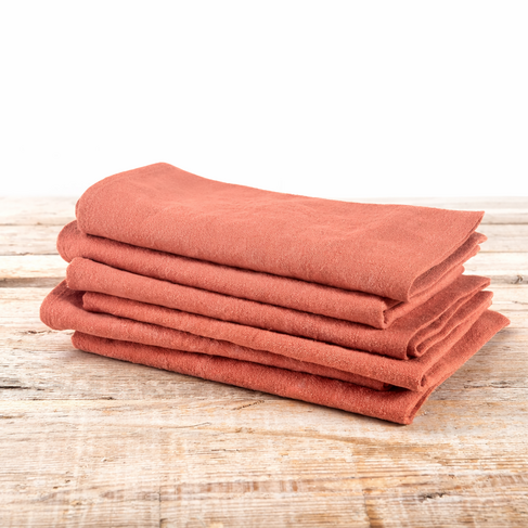 Linge Particulier French Linen Napkins - Peach (set of 6)