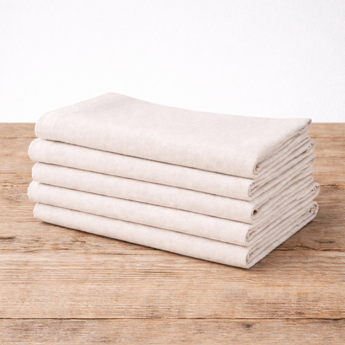 French Linen Napkins - Light Parma/Lilac  (set of 6)
