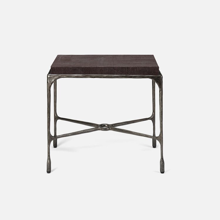 Owen Side Table – Luxury Stone & Iron