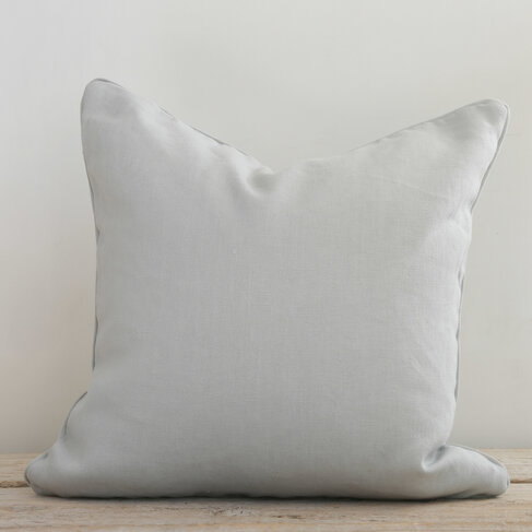 Bérengère Leroy Capri Linen Cushion in Vert de Gris