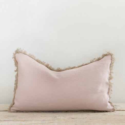 Bérengère Leroy Capri Linen Cushion in Rose