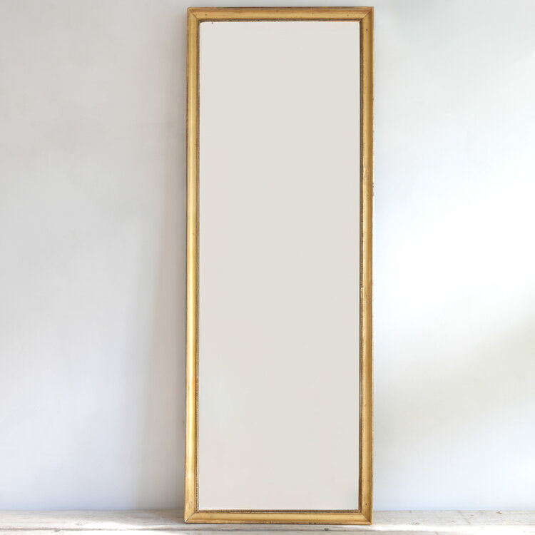 Tall Narrow French Antique Mirror