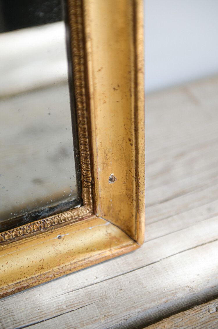 Tall Narrow French Antique Mirror