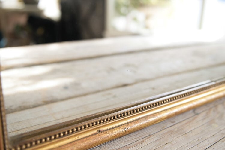 Thin Frame Antique French Mirror