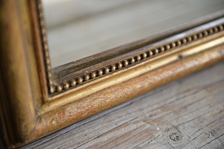 Thin Frame Antique French Mirror