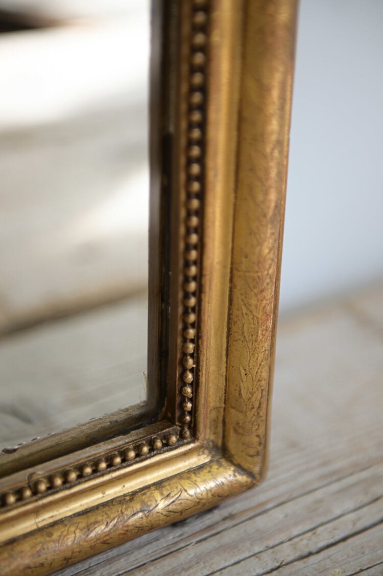 Thin Frame Antique French Mirror