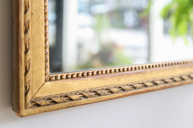 Antique Louis XVI Gilt Mirror 26" x 21"