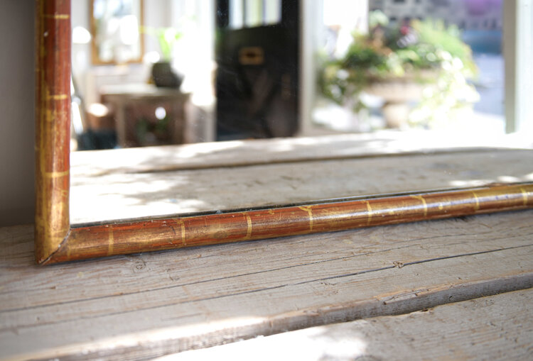 Antique Simple Frame Gilt Mirror