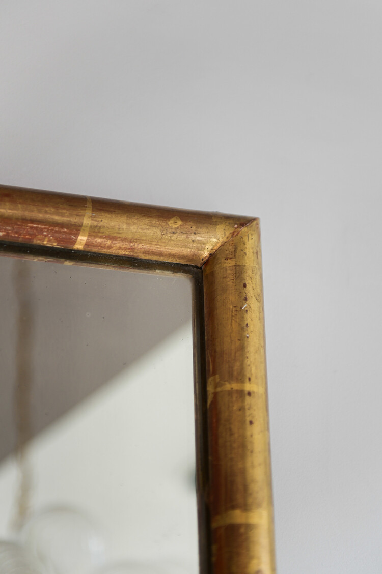 Antique Simple Frame Gilt Mirror