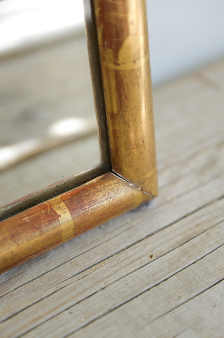 Antique Simple Frame Gilt Mirror