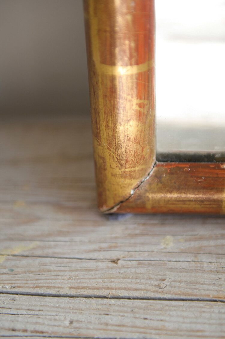 Antique Simple Frame Gilt Mirror