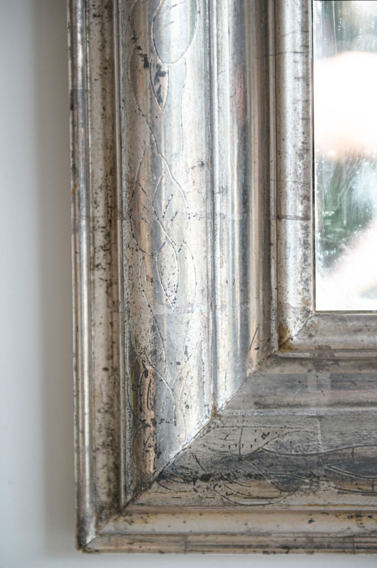 Small Silver Louis Philippe Mirror 35" x 26"