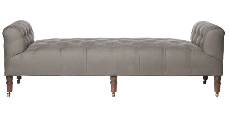John Derian Upholstered Tufted Field Bench by John Derian