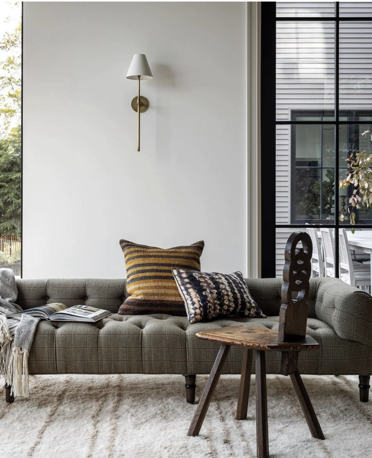 John Derian Upholstered Tufted Field Bench by John Derian