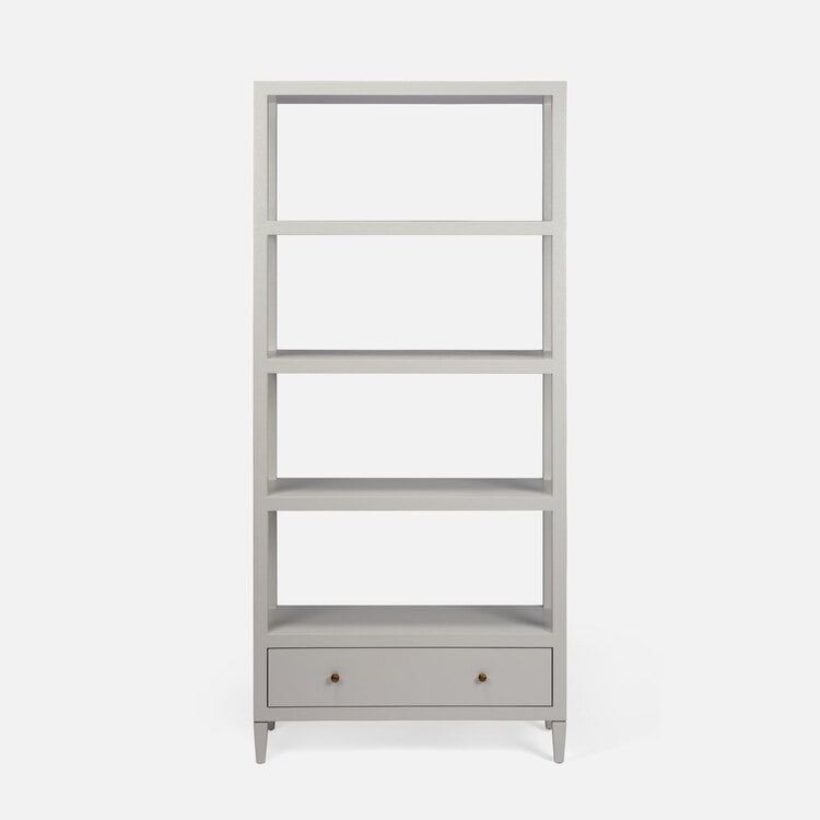 Conrad Bookcase in grey, black, white, navy