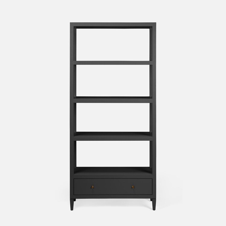 Conrad Bookcase in grey, black, white, navy