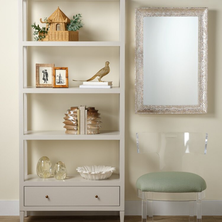 Conrad Bookcase in faux raffia