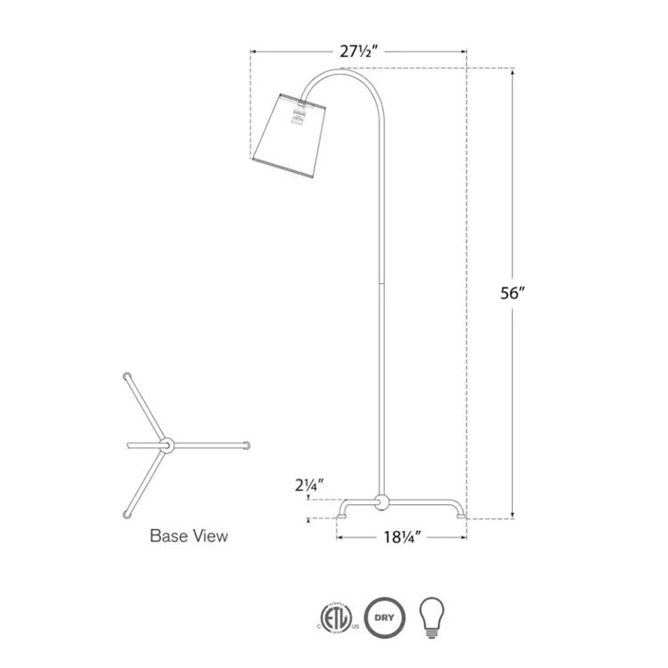 Mia Floor Lamp by Visual Comfort