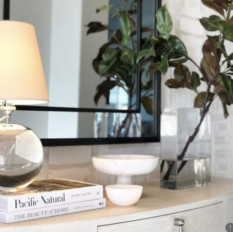 Terri Large Round Table Lamp in Crystal