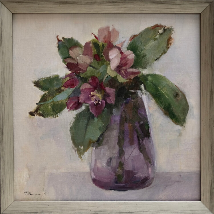 Winter Rose Oil Painting